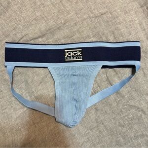 Jack Adams Athletic 2.0 Jockstrap Navy Sky Blue Size XL New